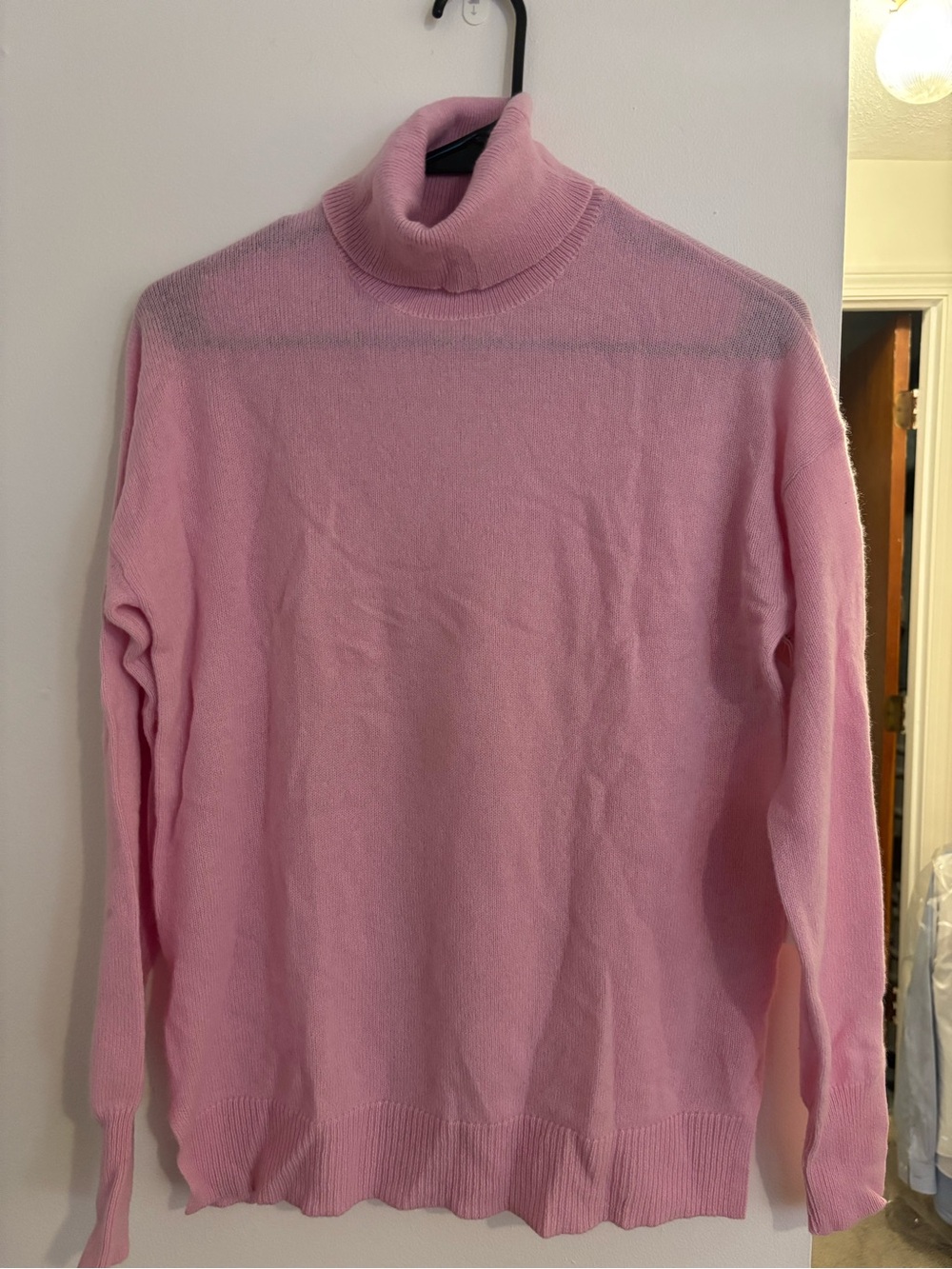 Nordstrom Cashmere Pink Turtleneck Sweater